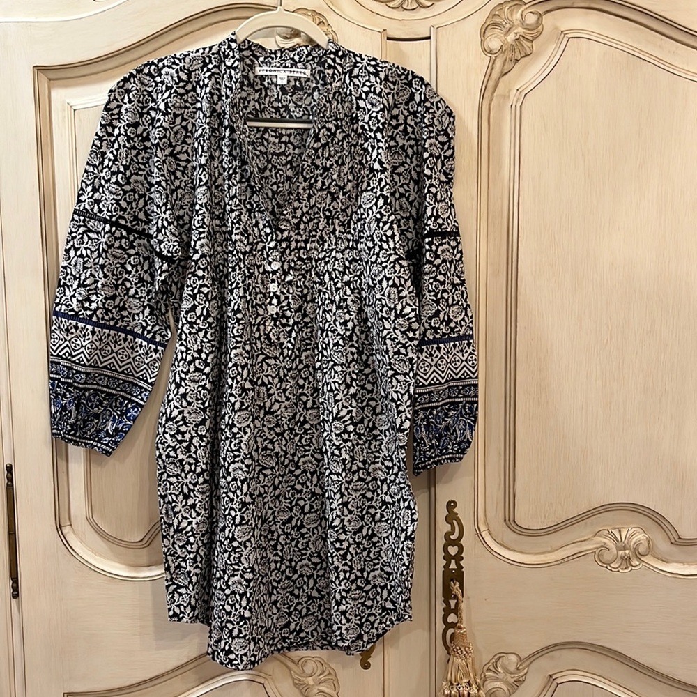 Veronica Beard 3/4 Sleeve Floral Dress